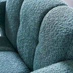 Fauteuil d'appoint moderne en bouclette vert – Une place