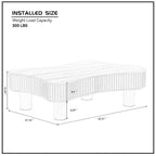 Table basse de forme irrégulière en MDF noir/naturel et bois d'hévéa avec surface en placage de bois – Unité unique