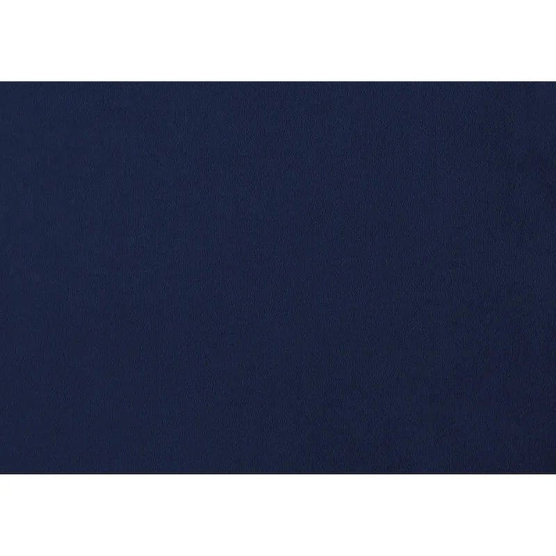 Causeuse en velours marron / bleu / gris avec accoudoirs évasés, dossiers capitonnés, coussins à ressorts ensachés et pieds en bois de noyer – 2 places