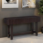 Console de ferme expresso avec 3 tiroirs cannelés et design sans poignée – Unité simple