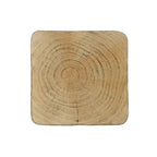 Table d'appoint MGO Twist Spiral Noir / Naturel / Gris / Marron antique avec finition aspect bois – Unité unique