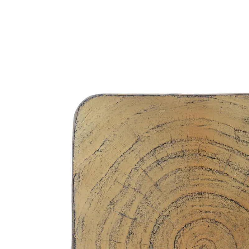 Table d'appoint MGO Twist Spiral Noir / Naturel / Gris / Marron antique avec finition aspect bois – Unité unique