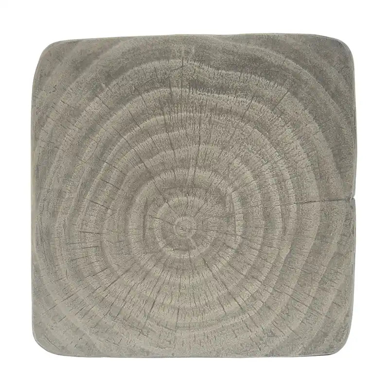 Table d'appoint MGO Twist Spiral Noir / Naturel / Gris / Marron antique avec finition aspect bois – Unité unique