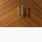 Meuble TV monobloc avec portes d'armoire et gestion des câbles Two-Tone Bookmatch noir/chêne clair, blanc/chêne clair ou blanc/frêne