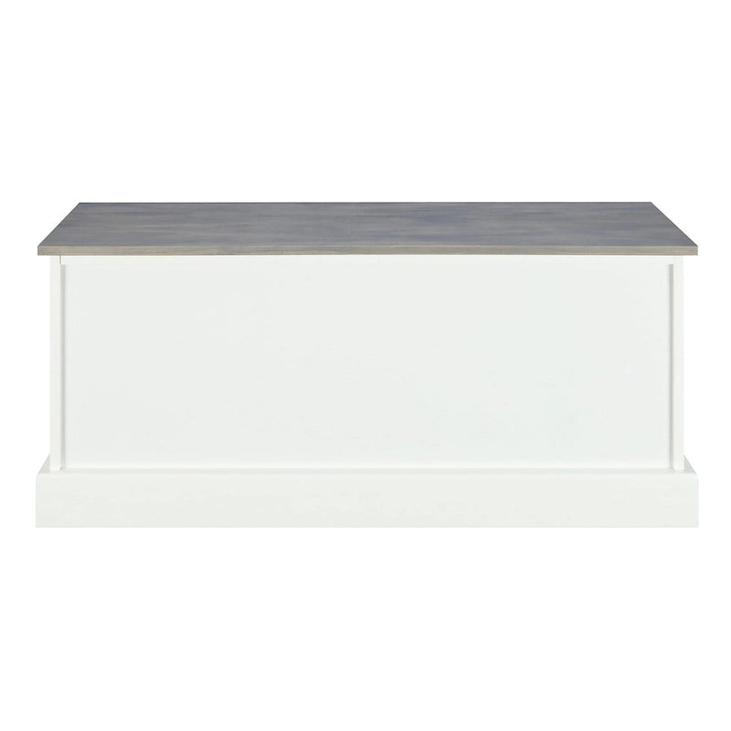 Banc de rangement traditionnel en bois gris/cappuccino avec paniers – Monoplace