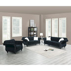 Living Room Sofa with Button Tufted Back