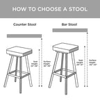 Tabouret de comptoir industriel en bois de récupération et métal canon de fusil avec dossier – Individuel