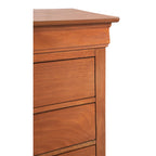 Commode de chambre en placage de bois miel / cappuccino / beige / sarcelle / chêne / argent / noir / gris / cerisier / rose, avec tiroirs à queue d'aronde et coulisses métalliques – Unité individuelle