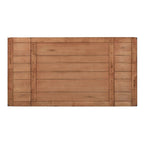 Table de salle à manger style shaker en chêne rustique avec 2 rallonges escamotables et plateau à lattes – 6 à 8 places