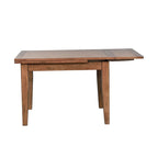 Table de salle à manger style shaker en chêne rustique avec 2 rallonges escamotables et plateau à lattes – 6 à 8 places