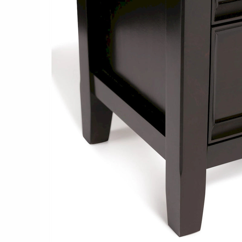 Armoire de rangement transitoire en bois massif avec 4 tiroirs et étagères réglables – Unité individuelle – Brun foncé / Brun miel / Naturel rustique / Brun doré clair / Brun hickory