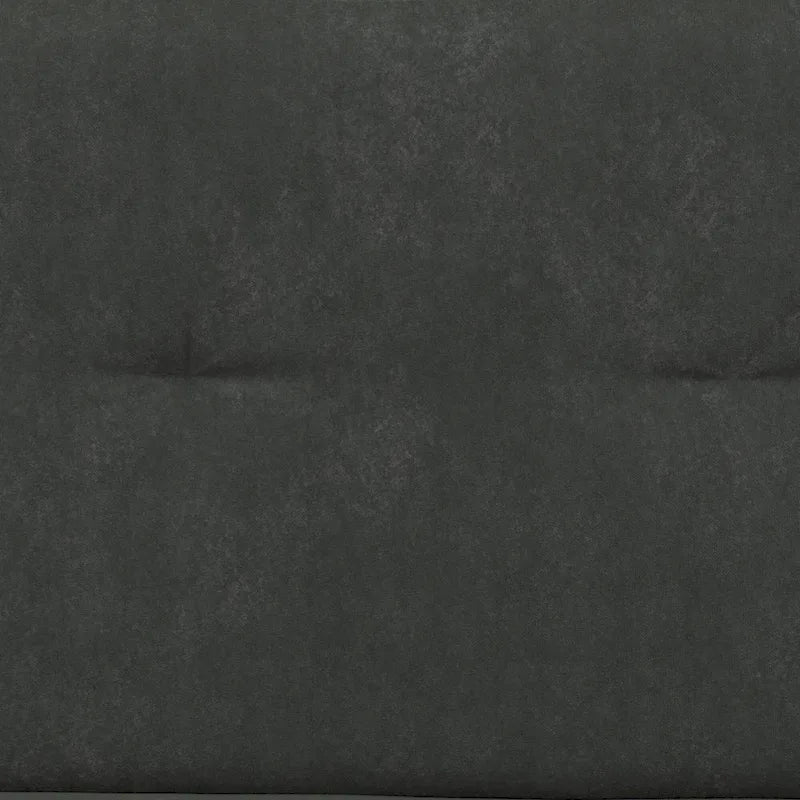 Futon de rangement capitonné en microfibre noir/gris/bleu avec dossier multi-positions et pieds chromés – Peut asseoir 2 à 3 personnes