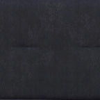 Futon de rangement capitonné en microfibre noir/gris/bleu avec dossier multi-positions et pieds chromés – Peut asseoir 2 à 3 personnes