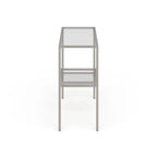 Console en acier moderne bronze noirci / laiton / nickel satiné avec plateau en verre trempé et étagère à 2 niveaux – Unité unique