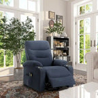 Fauteuil inclinable de massage électrique en polyester vert / marron / bleu marine / gris / beige avec porte-gobelets et télécommande sans fil – Monoplace