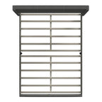 Lit plateforme rembourré beige / gris / pierre avec tête de lit capitonnée à oreilles – Queen / King / California King