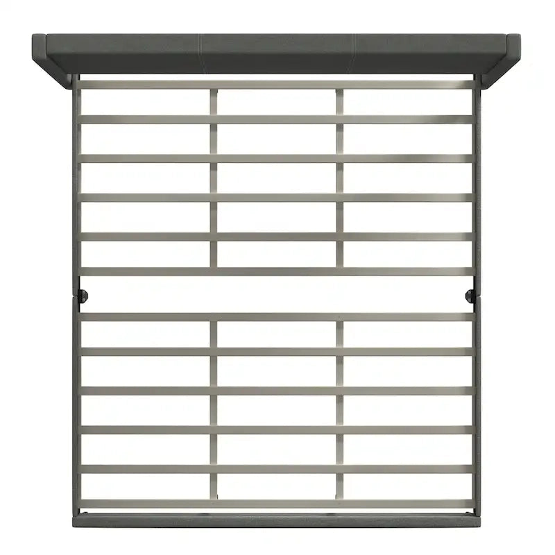 Lit plateforme rembourré beige / gris / pierre avec tête de lit capitonnée à oreilles – Queen / King / California King