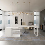 Bureau d'ordinateur d'angle blanc / noir avec 1 tiroir et étagère de rangement ouverte – Unité unique