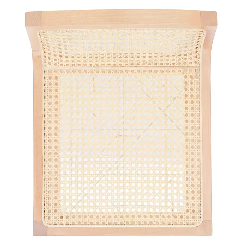 Tabouret de comptoir en rotin avec assise en canne blanche/naturelle / noire / naturelle / noire-naturelle, structure en bois de hêtre et dossier bas – Unité individuelle