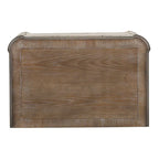 Classeur latéral en caoutchouc blanc antique et placage de chêne avec 2 tiroirs à extension complète verrouillables et coins biseautés – Unité simple