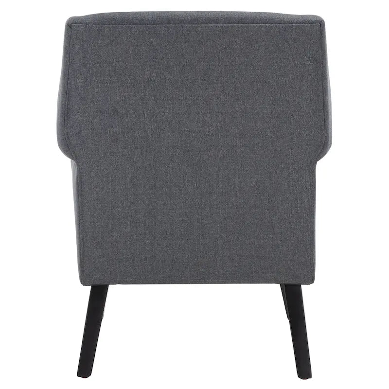 Fauteuil d'appoint en lin bleu marine/gris foncé avec accoudoirs roulés – Siège simple