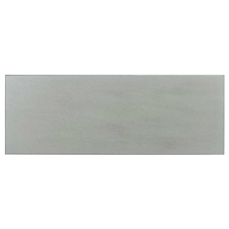 Console de ferme vieillie grise / blanche / grège / noire avec 2 tiroirs, pieds tournés et détails sculptés – Unité unique