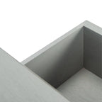 Console de ferme vieillie grise / blanche / grège / noire avec 2 tiroirs, pieds tournés et détails sculptés – Unité unique