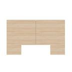 Tête de lit moderne en bois composite chêne clair naturel / chêne brun avec 3 étagères de chaque côté – Unité simple