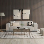 Canapé modulaire moderne – 2 places, Caramel / Gris clair / Terre de Sienne