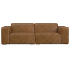 Canapé modulaire moderne – 2 places, Caramel / Gris clair / Terre de Sienne