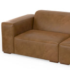 Canapé modulaire moderne – 2 places, Caramel / Gris clair / Terre de Sienne