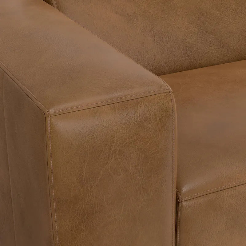 Canapé modulaire moderne – 2 places, Caramel / Gris clair / Terre de Sienne