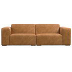 Canapé modulaire moderne – 2 places, Caramel / Gris clair / Terre de Sienne