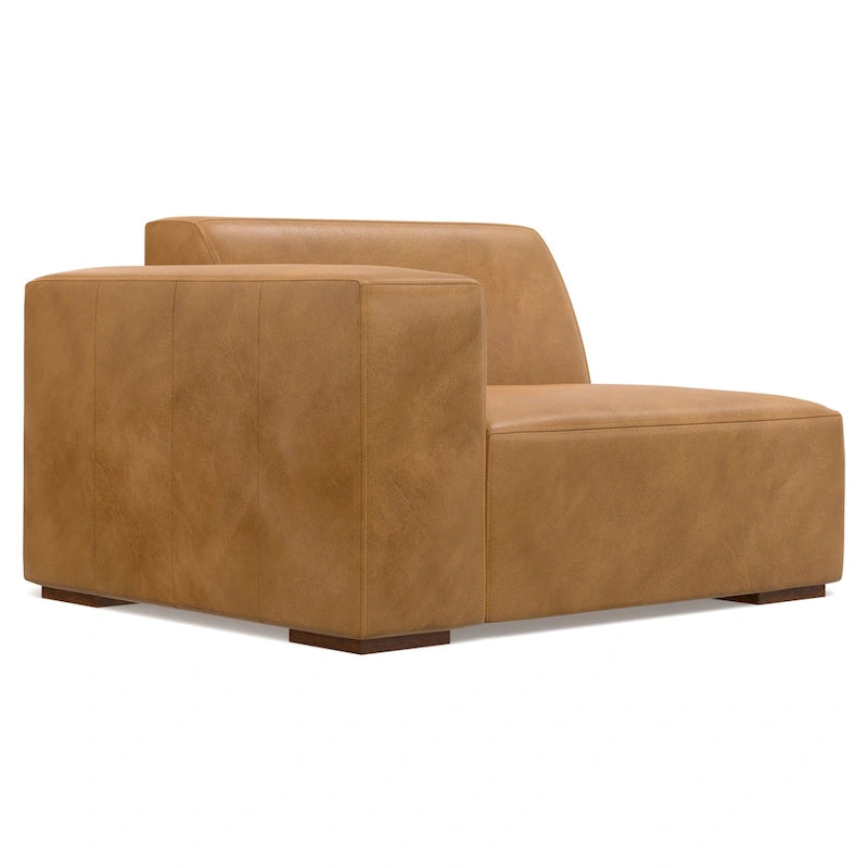 Canapé modulaire moderne – 2 places, Caramel / Gris clair / Terre de Sienne