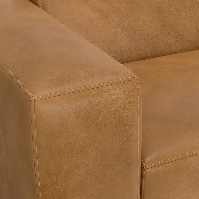 Canapé modulaire moderne – 2 places, Caramel / Gris clair / Terre de Sienne