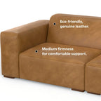 Canapé modulaire moderne – 2 places, Caramel / Gris clair / Terre de Sienne