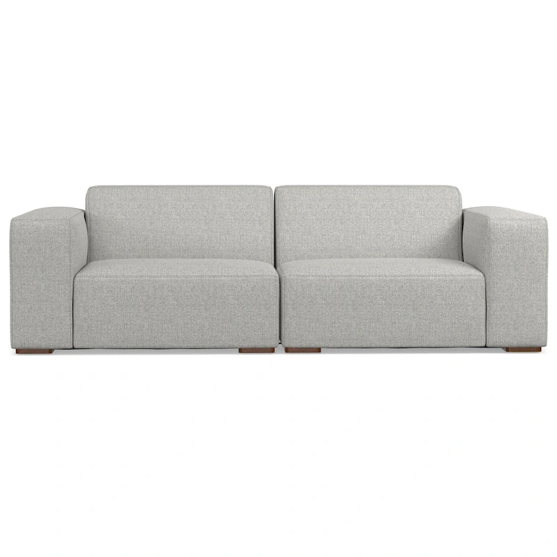 Canapé modulaire moderne – 2 places, Caramel / Gris clair / Terre de Sienne