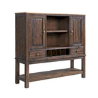 Buffet de transition expresso avec 2 portes, 2 tiroirs, étagère réglable et rangement pour bouteilles de vin – Unité individuelle