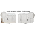 Bahut de ferme blanc en MDF avec 2 tiroirs et 4 portes – Unité simple