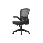 Fauteuil de travail à dossier en maille grise avec accoudoirs relevables et réglage pneumatique de la hauteur – Unité