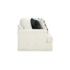 Canapé surdimensionné en polyester blanc/gris/noir/ivoire avec coussins en mousse haute résilience, base de plate-forme et 2 coussins décoratifs – 3 places