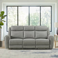 Roundhill Furniture Wesley Transitional Manual Reclining Sofa, Gray