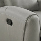 Canapé inclinable manuel de transition gris à accoudoirs droits – 3 places