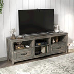 70 Inch Length TV Stand with 2 Drawers and 4 Storage Compartment