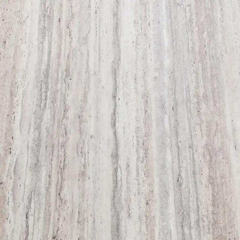 Table de salle à manger en pin recyclé marron/beige avec piètement à rainures verticales et pieds massifs – Pour 8 personnes