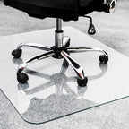 Tapis de protection de sol en verre trempé transparent pour sols durs et moquettes – 48 x 60 po