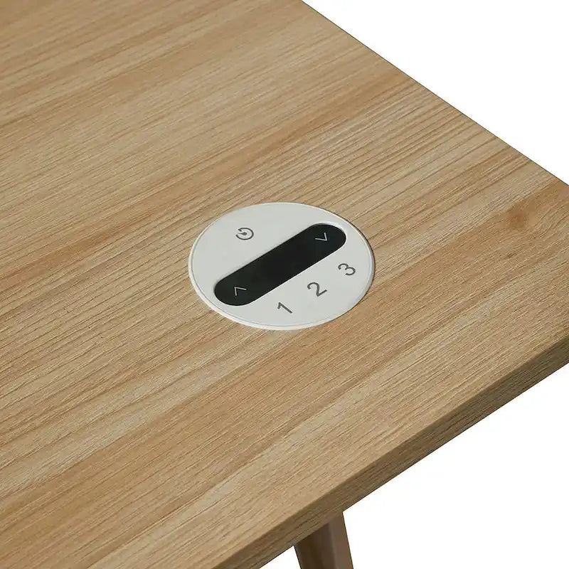 Bureau debout à hauteur réglable électrique avec mémoire préréglée, gris/beige et naturel/blanc et chêne gris/noir – Unité unique