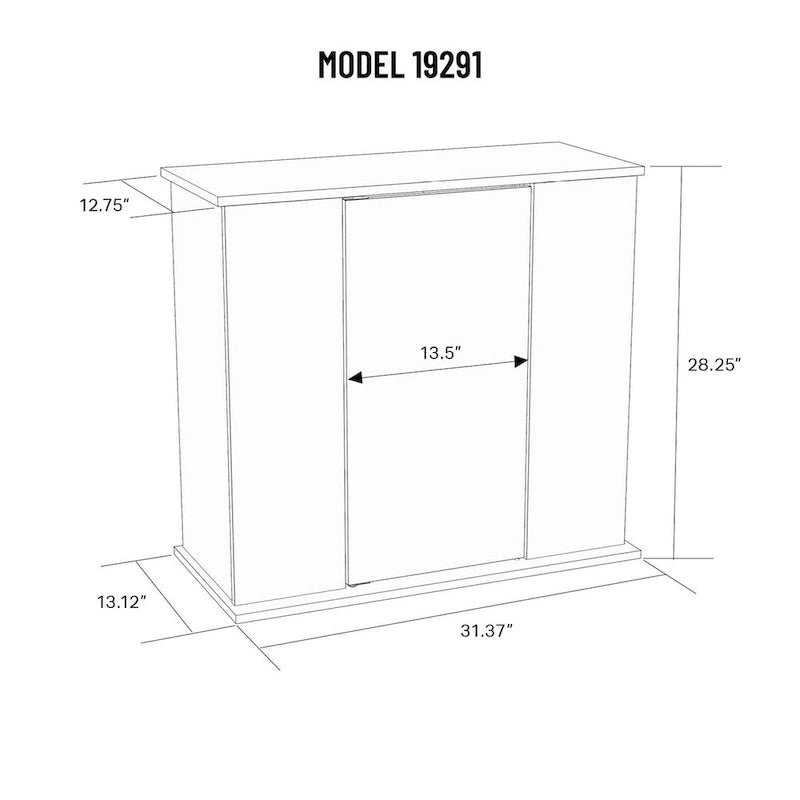 Meuble de support pour aquarium en bois de cerisier avec rangement – 110/140 litres