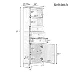 Meuble de rangement haut en MDF noir avec 3 tiroirs, 1 porte et étagères réglables – Unité individuelle