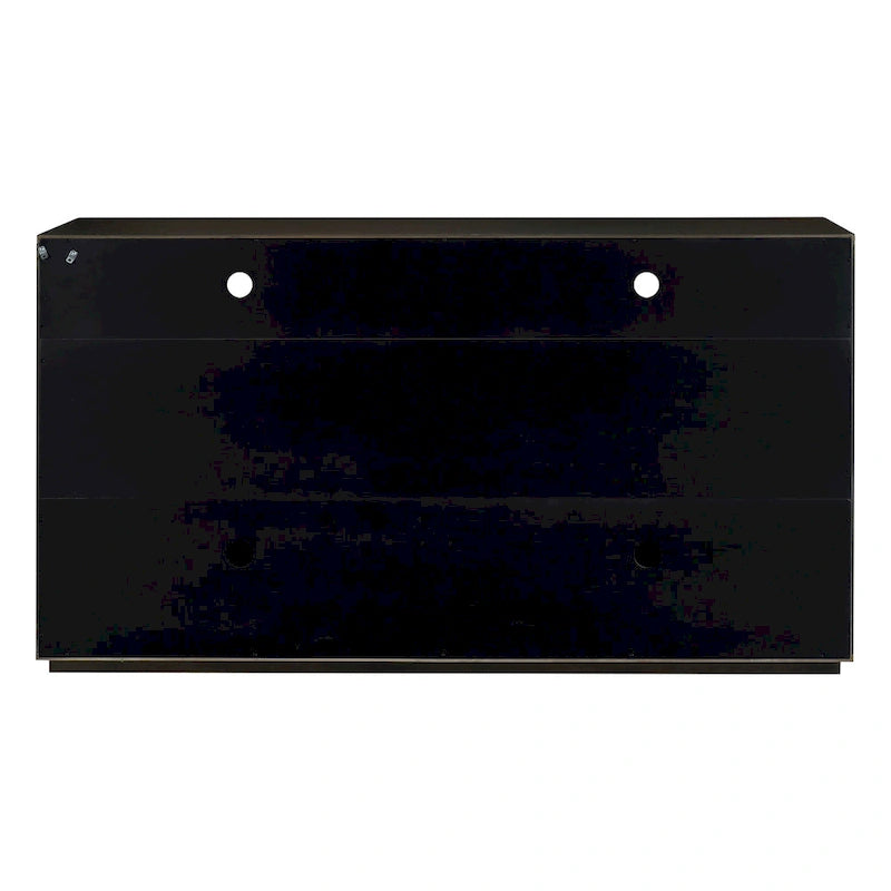 Vaisselier rétro à 4 portes Smoke Blue / Noir / Gris+Marron avec étagère ouverte et étagères intérieures réglables – Unité individuelle